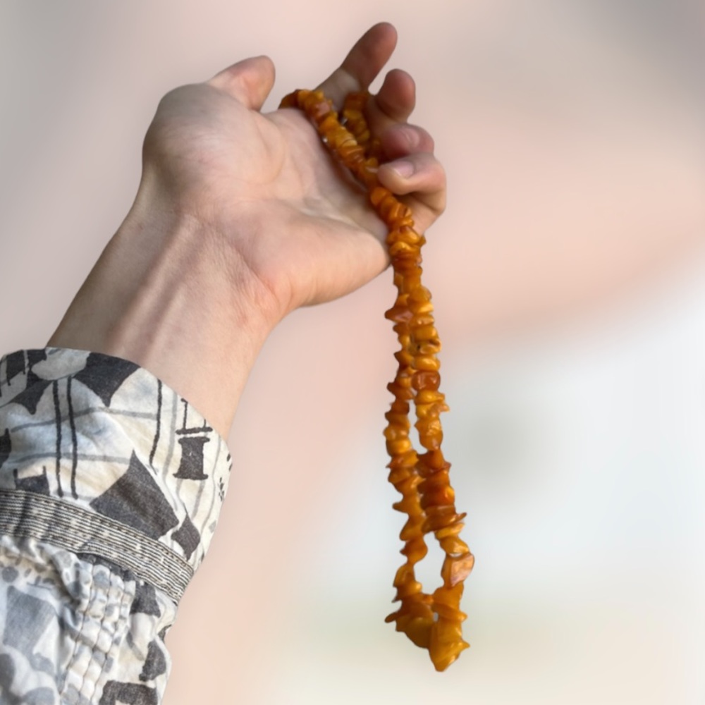 Cloudy Butterscotch Amber Necklace